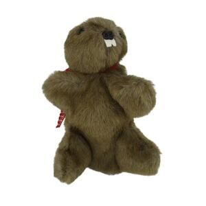 Plush Beaver Hand Puppet by EJ and Stuff  Approx: 10" x 8" x 8"